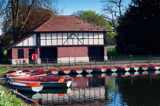 Boat House on a Lake