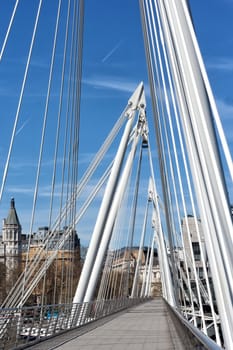 Albert Bridge London over Thames river