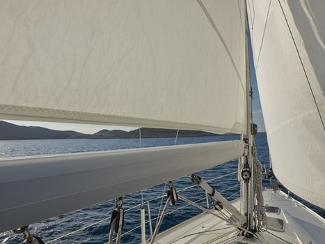 sailing around islands of Kornat, Adriatic sea, Croatia        