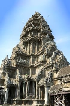 Upper Gallery at Angkor Wat. Siem Reap Province of Cambodia. Largest religious monument in the world.