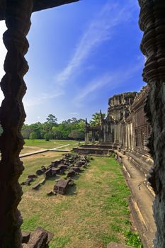 Angkor Wat Gallerie. Siem Reap Province of Cambodia. Largest religious monument in the world.