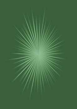 Abstract green bright striped background with sunburst