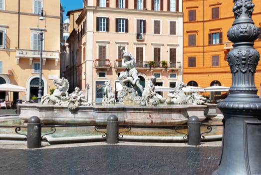 Neptune Fountain in Rome, Italy