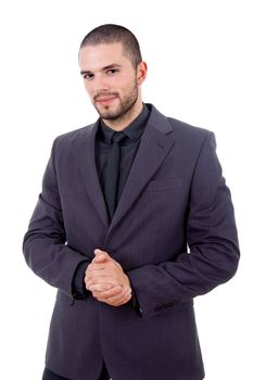 young business man portrait isolated on white