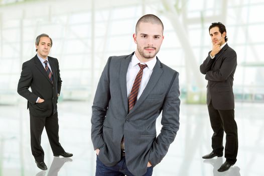 three business men portrait at the office