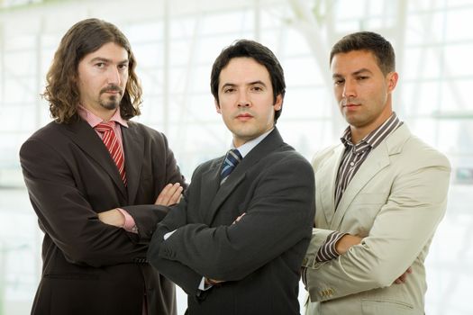 three business men at the office