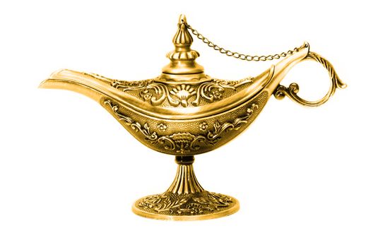 Magic lamp of Aladdin isolated