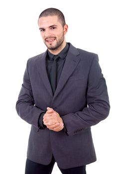 young business man portrait isolated on white