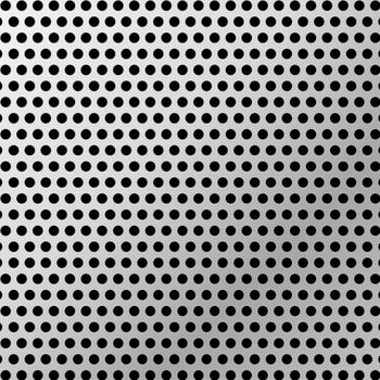 Perforated grey metallic pattern as a background