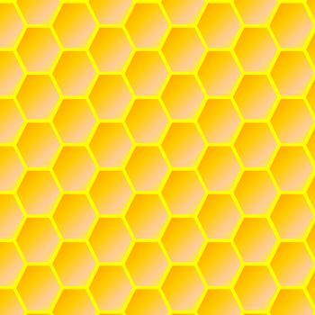 Orange and yellow honeycomb as a background