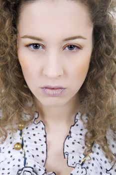 an young beautiful woman close up portrait