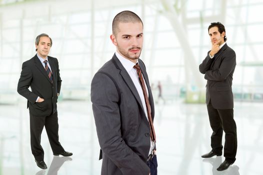 three business men portrait at the office