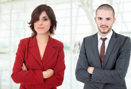 young business couple at the office