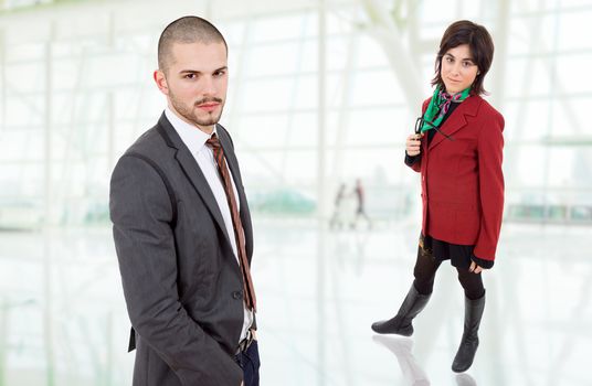 young business couple at the office