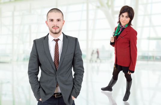 young business couple at the office