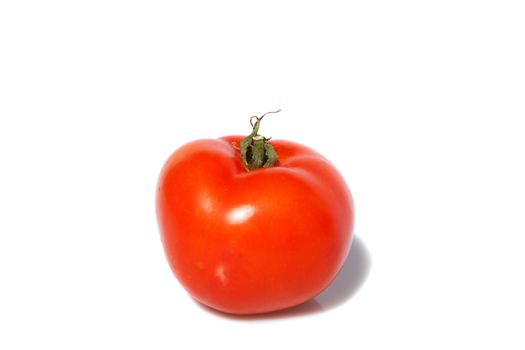 one tomato isolated on white