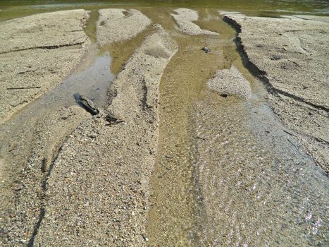 river lines and sand in Thailand