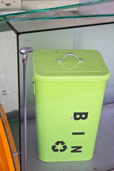 Bins in showcase at the Department Store