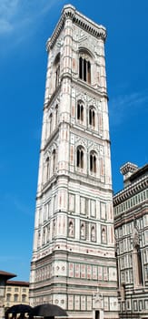 Bellfry of cathedral Santa Maria del Fiore in Florence, Italy