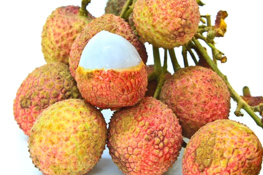 Lychee isolated on white background