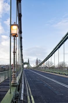 Hammersmith Bridge over river Thames London