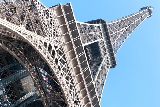 Eiffel Tower Paris in a sunny day