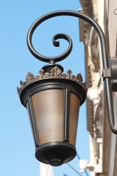 Close view from street lamp in Paris