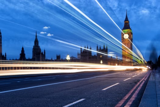 Big Ben in London at night