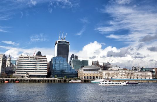 Fenchurch Street in construction, London, UK