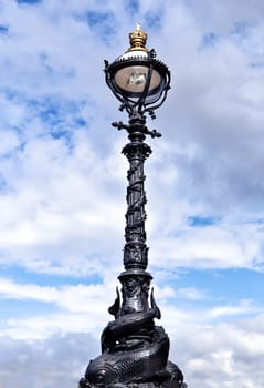 Retro street lamp in London