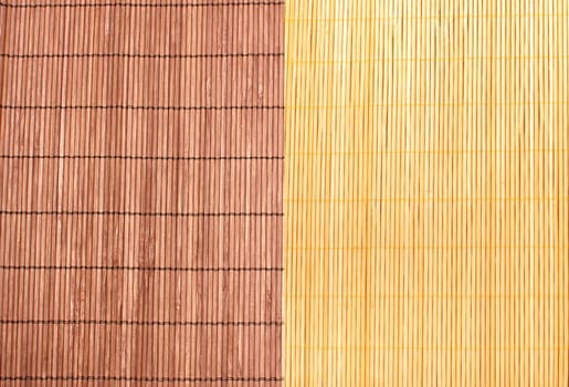 Bamboo brown straw mat as abstract texture background composition