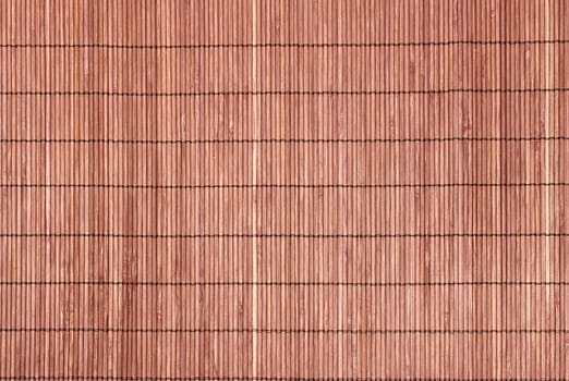 Bamboo brown straw mat as abstract texture background composition, top view above