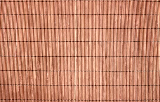 Bamboo brown straw mat as abstract texture background composition, top view above