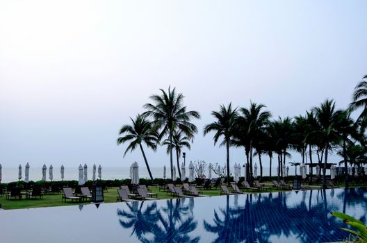 Details of The swimming pool blue water.