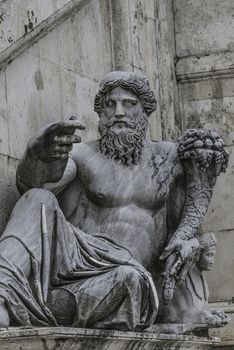 Statue of Neptune at Piazza del Campidoglio, Rome, Italy, 2014