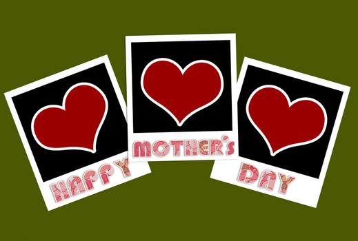 happy mothers day photo frames with heart shape