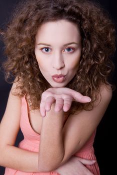 an young beautiful woman close up portrait