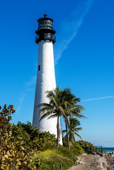 Cape Florida Lighthouse, Key Biscayne, Miami, Florida, USA 