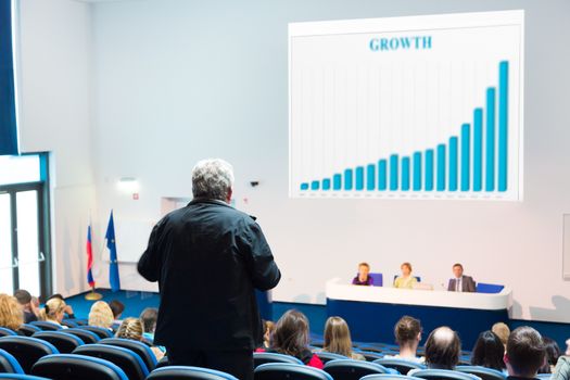 Business Conference and Presentation. Audience at the conference hall.