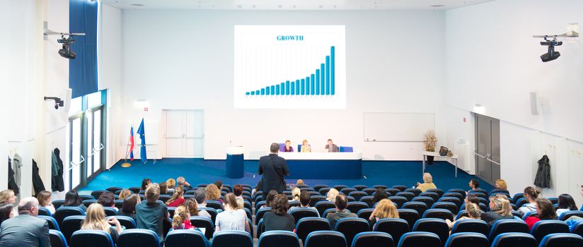 Business Conference and Presentation. Audience at the conference hall.