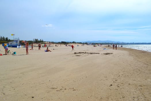 Beach in Dzhemeta overlooking Anapa