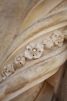 Closeup of architectural ornament in Sibenik Croatia.