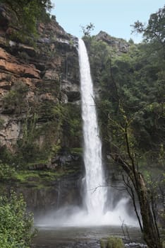 lone creek falls waterfall near Sabie south Africa in hazyview area
