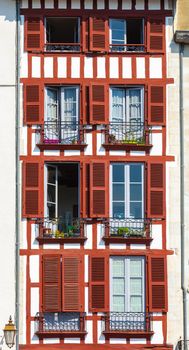 Building facade in Bayonne, France