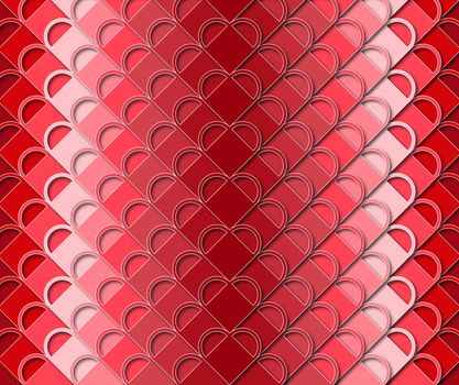 background or fabric the abstract red heart Valentine