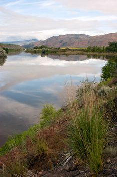 Beautiful outdoor scene from the shoreline of Pend Oreille River