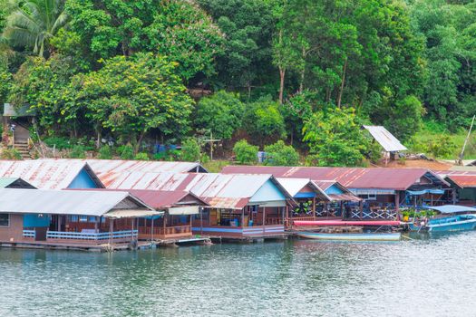 Houses along the river naturally