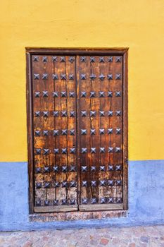 Old Wooden Door Walking Street Evening Carrera Del Darro Albaicin Granada Andalusia Spain