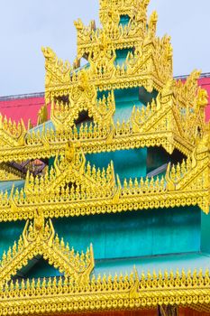 Burmese temple architecture in Thailand.