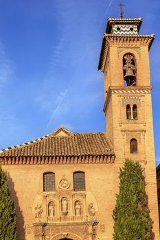 Church of Santa Anna Iglesia de Santa Anna Granada Andalusia Spain  Built in the 1500s in Mudejar style on the Rio Darro.